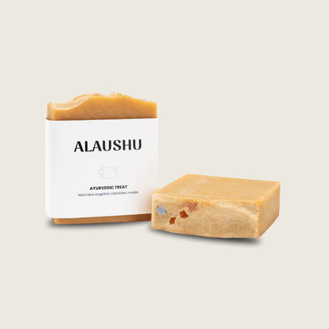 ALAUSHU natūralus ciberžolės muilas „Ayurvedic Treat“ odos valymui ir priežiūrai