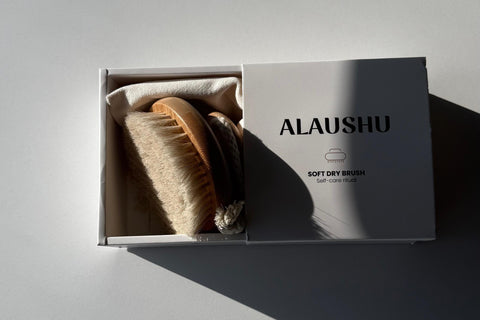 ALAUSHU soft dry body brush